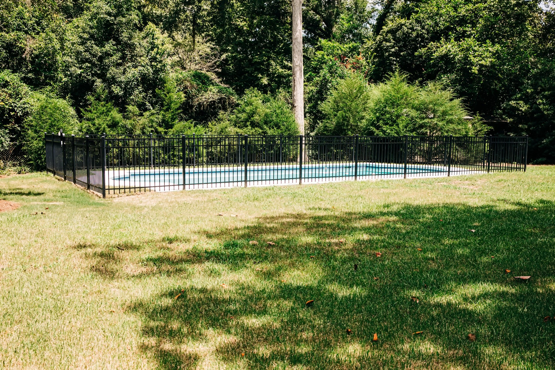 view of backyard swimming pool